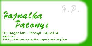 hajnalka patonyi business card